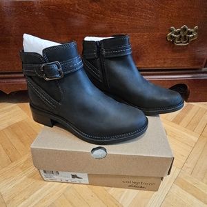 Clark's Black Leather Boot